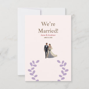 Invitación a la boda ligera y cómoda, impresa