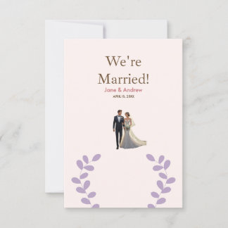 Invitación a la boda ligera y cómoda, impresa