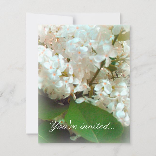 Invitación a la boda - Lilacs blancas (Anverso)