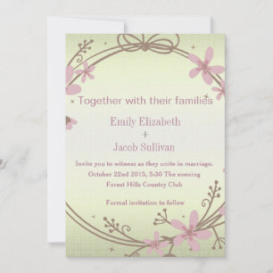 Invitación a la boda Lime Green Nature
