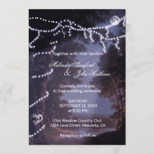 Invitación a la boda   Luces de árbol