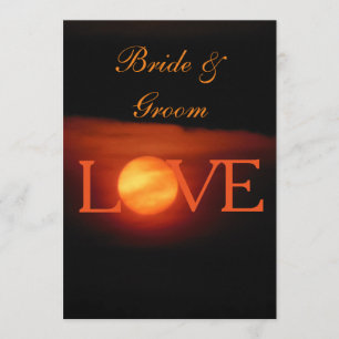 Invitación a la boda lunar de cosecha completa