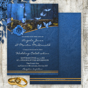 Invitación a la boda mágica medianoche con maripos