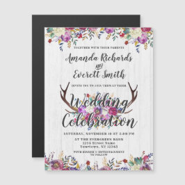 Invitación a la Boda Magnética de Antler de Cervez