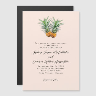 Invitación a la boda magnética de dos piñas
