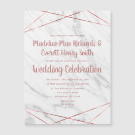 Invitación a la Boda Magnética de Oro Rosa de Márm
