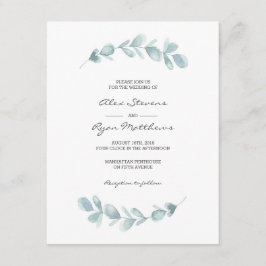 Invitación a la boda| Mancha de agua del jardín eu