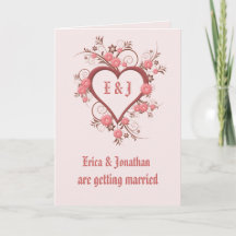 Invitación a la boda, marco elegante del corazón