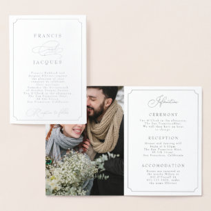 invitación a la boda marco elegante (RETRATO)