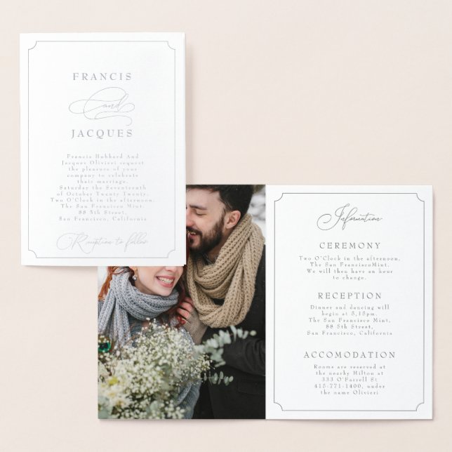 invitación a la boda marco elegante (RETRATO) (Demostración)