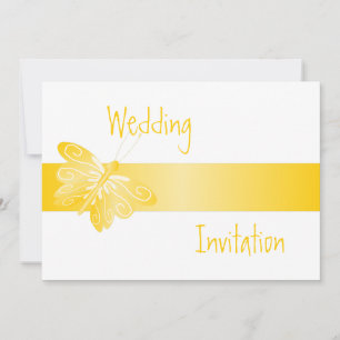 Invitación a la boda Mariposa amarilla