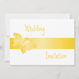 Invitación a la boda Mariposa amarilla