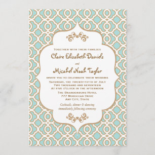 Invitación a la boda marroquí Eggshell Blue and Go