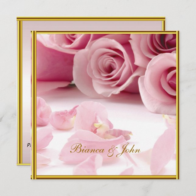 Invitación a la boda más popular y elegante (Anverso / Reverso)