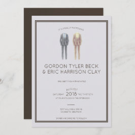 Invitación a la boda masculina de Mahogany