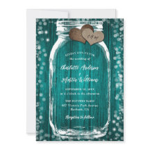 Invitación a la boda Mason Jar Mason
