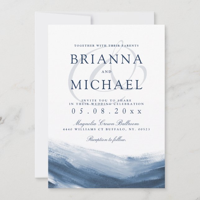 Invitación a la boda matutina en Lake Harbour (Anverso)