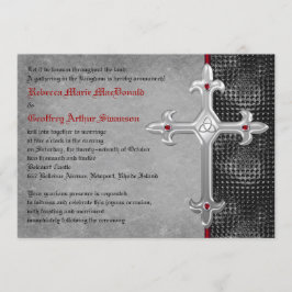 Invitación a la boda medieval de cruces celtas Rub