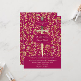 Invitación a la boda medieval de oro