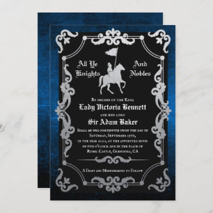 Invitación a la Boda Medieval Knight Jousting