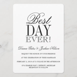 Invitación a la boda MEJOR DÍA DE LA HISTORIA