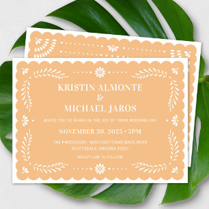 Invitación a la boda mexicana de Papel Picado mode