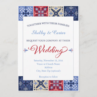 Invitación a la boda mexicana de talavera