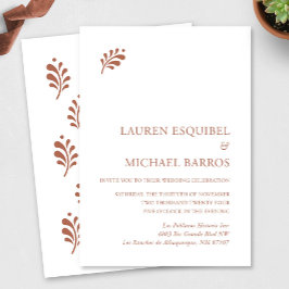 Invitación a la boda mexicana de Terra Cotta