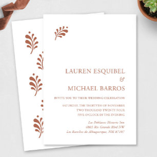 Invitación a la boda mexicana de Terra Cotta