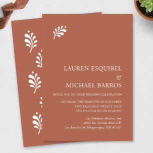 Invitación a la boda mexicana de Terra Cotta