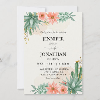 Invitación a la boda México por el desierto de las