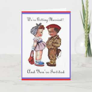 Invitación a la boda militar