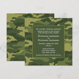 Invitación a la boda militar en Camo