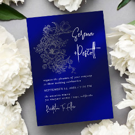 Invitación a la boda mínima de la Marina Real