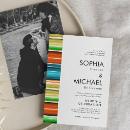 Invitación a la boda mínima de verano de Serape