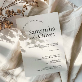 Invitación a la boda mínima Diseño sencillo y mode