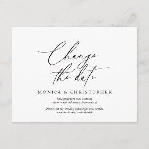 Invitación a la boda mínima moderna pospuesta