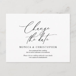 Invitación a la boda mínima moderna pospuesta