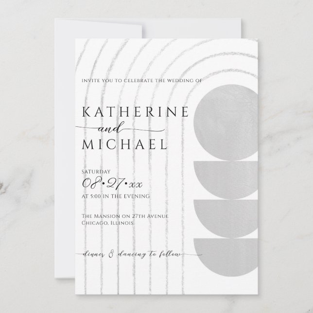 Invitación a la boda minimalista (Anverso)