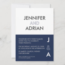 Invitación a la boda minimalista