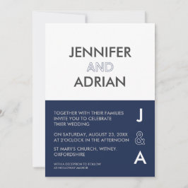 Invitación a la boda minimalista