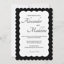 Invitación a la boda minimalista