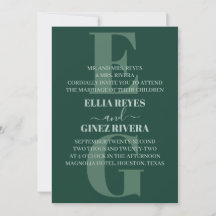 Invitación a la boda minimalista