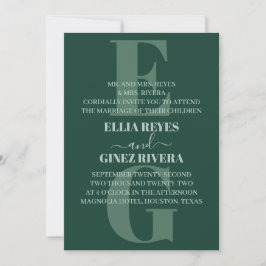 Invitación a la boda minimalista