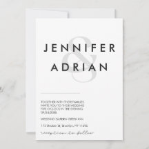 Invitación a la boda minimalista