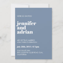 Invitación a la boda minimalista