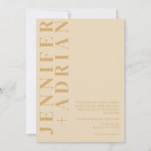 Invitación a la boda minimalista