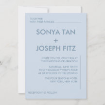 Invitación a la boda minimalista