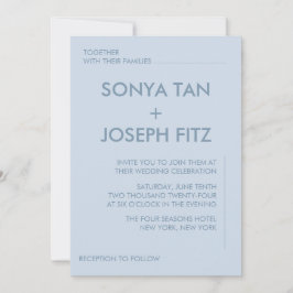 Invitación a la boda minimalista