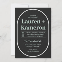 Invitación a la boda minimalista